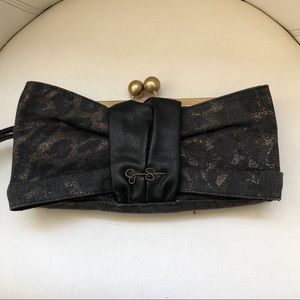 Jessica Simpson leather clutch